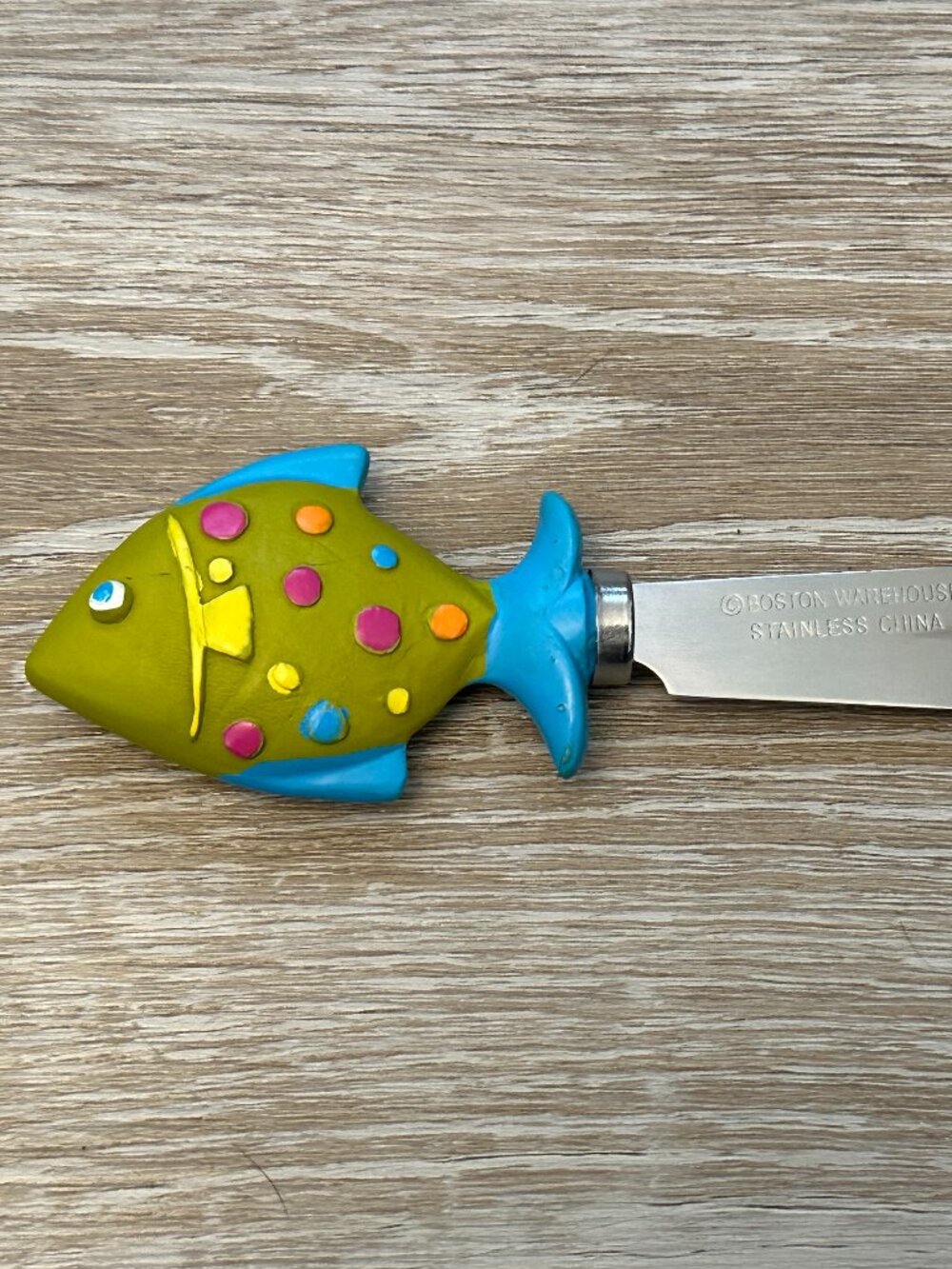 Boston Warehouse Colorful Tropical Fish Spreader Knife Stainless Steel